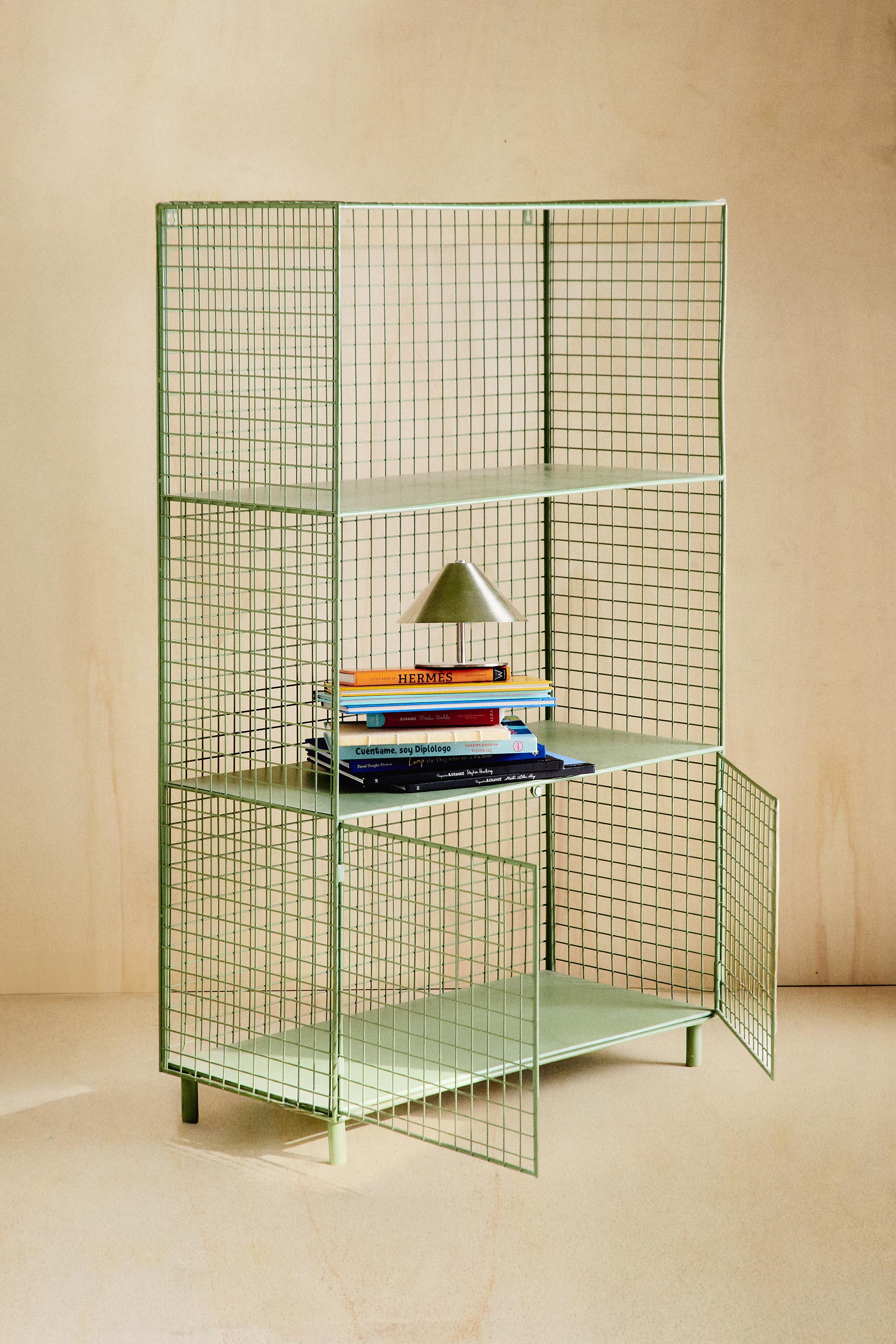 METAL BOOKCASE WITH DOORS